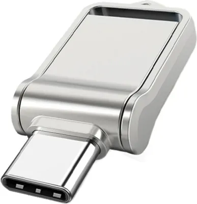 Zdjęcie produktu dla DUAL PENDRIVE 64GB z USB-C i USB 2.0 SREBRNY