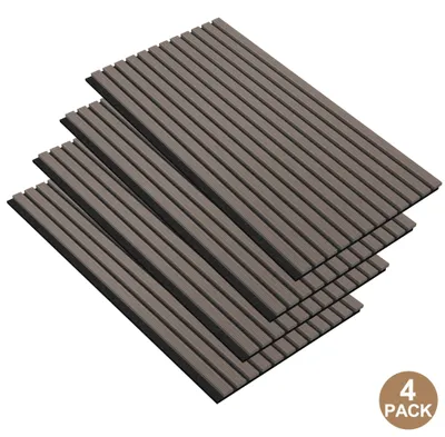 Produktbild von NAIZY Schallschutz Set MDF 4er Set 120x60cm 2,88m² Akustikpaneele Schallschutzplatten Schallabsorber Wandverkleidung Wohnzimmer Büro Heimkino Walnuss Braun