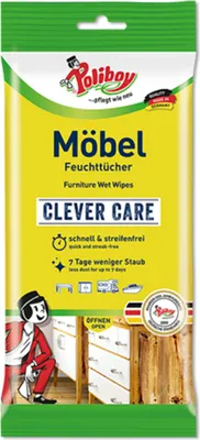 Zdjęcie produktu dla Chusteczki nawilżane Poliboy Clever Care, opakowanie zawierające 24 sztuki