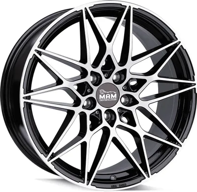 Produktbild von 18 Zoll MAM B2 5x112 ET30 Alufelgen BLACK FRONT POLISH