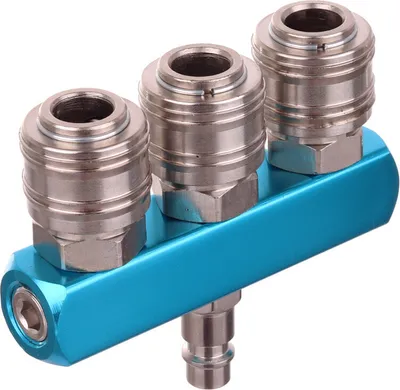 Produktbild von Pneumatischer Verteiler 3x Schnellkupplung 1xStecker