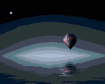 Produktbild von Zuty - Malen nach Zahlen - HEISSLUFTBALLON ÜBER DEM MEER, 40x50 cm, ohne Keilrahmen