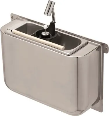 Produktbild von CHEFGASTRO Spülbecken für Eisportionierer mit Eislöffeldusche, Wasseranschluss, Ablauf und Überlaufror HxBxT 27x41x12cm