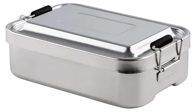 Edelstahl-Lunchbox 23x15x7,5 cm mit Klemmverschluss