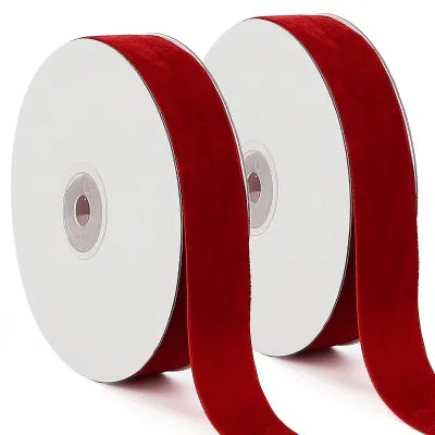 Productafbeelding van Luxe Rode Fluwelen Lint 25mm x 18m