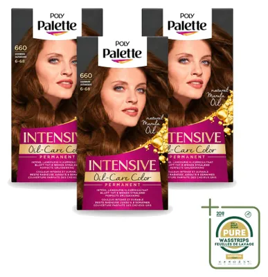 Zdjęcie produktu dla 3 opakowania farby do włosów Poly Palette, odcień: złoty brąz (660), pojemność: 115 ml, zestaw ekonomiczny - 3 sztuki
