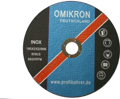 Immagine prodotto di 180 mm Dischi da taglio per metalli INOX VA Dischi flessibili per smerigliatrici angolari 180x2 mm