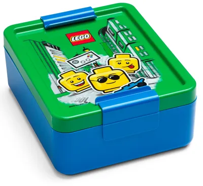 Zdjęcie produktu dla Pojemnik na przekąski LEGO ICONIC Boy niebieski/zielony