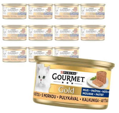 Produktbild von Purina Gourmet Gold Katzenfutter-Mousse mit Truthahn 12 x 85 g