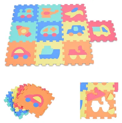 Produktbild von Moni Puzzlematte 10 teilig Puzzleteppich Teilegröße 32 x 32 cm EVA-Schaum