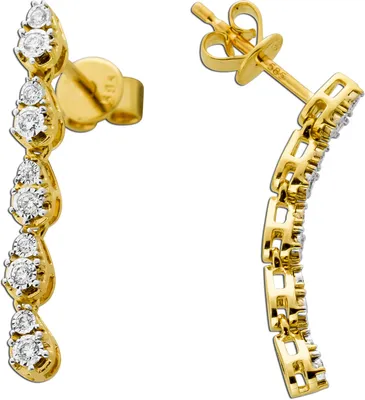 Produktbild von Diamant Ohrstecker Gold 585 14K Natur Diamanten 0.17ct