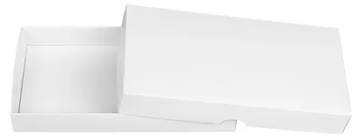 Produktbild von Faltschachtel 18,5 x 9,5 x 2,5 cm, Weiß, Deckel, Kerzenschachtel - 10er Set