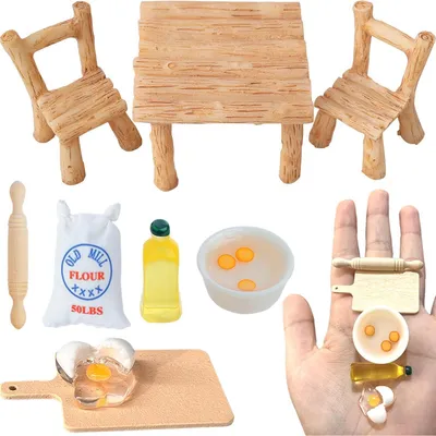 Obrázek produktu pro Miniaturní doplňky do domečku pro panenky 1/12 Vánoční skřítci - sada na pečení