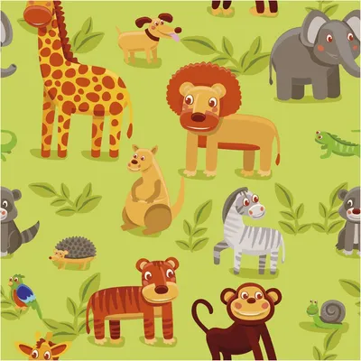 Zdjęcie produktu dla Naklejki imitujące tapetę – AFRYKAŃSKIE ZWIERZĘTA – 30 x 30 cm