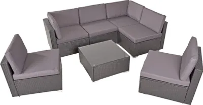 Produktbild von Garden Pleasure 970022 Sitzgruppe 'SANSIBAR' modular, 7-teilig, für Innenbereich