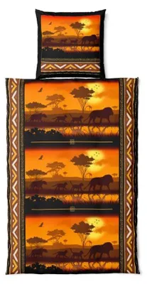 Immagine prodotto di Set di biancheria da letto in microfibra Safari 135x200 cm con cerniera, 4021211