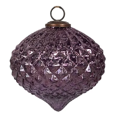 Obrázek produktu pro Clayre & Eef Vánoční ozdoba Ø 15x12 cm fialové sklo
