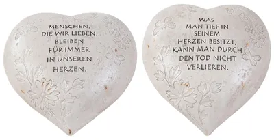 Image de Plaque décorative en forme de cœur, 18x16 cm, pour la décoration de tombes, mémorial, ou pour le jardin