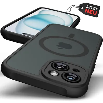 Produktbild von Hülle MagSafe Case Matt Schwarz Magnet Cover Schutz Bumper Kameraschutz Stoßfest Dünn Handyhülle Panzerhülle Magnetisch Modell: iPhone 11 Pro