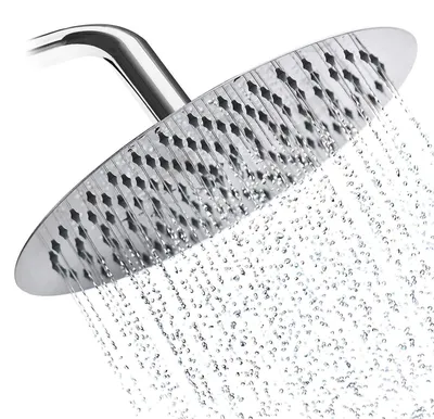 Zdjęcie produktu dla Głowica prysznicowa Regendusche, 10 cali, stal nierdzewna, chromowana, z antywapiennymi dyszami, 25 cm