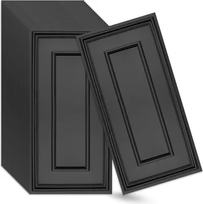Produktbild von Verdico | 3D Wandpaneele Polystyrol - Schwarz - 100x50 Cm - 24 Stück - Styropor Paneele - 12 m2