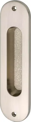 Produktbild von Schiebetürmuschel (Muschelgriff) oval 38x152mm Griff Messing vernickelt matt