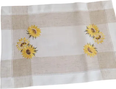 Produktbild von Tischläufer FIBONA Sonnenblumen Landhaus Polyester 35 x 50 cm