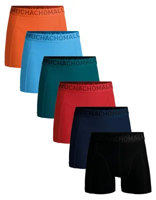 Productafbeelding van Men 6-pack Boxer Shorts Microfiber Solid Black/Blue/Red/Green/Orange S
