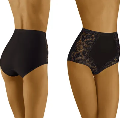 Produktbild von Wolbar WB412 Dame Slip Taillenmieder hoher Bund Unterhose, Schwarz, S