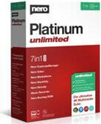 A product box for Nero Platinum Unlimited software.