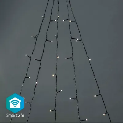 Produktbild von Nedis SmartLife Weihnachtsbeleuchtung - Baum - Wi-Fi - Warmweiss - 200 LED's - 20.0 m - 5 x 4 m - Android / IOS