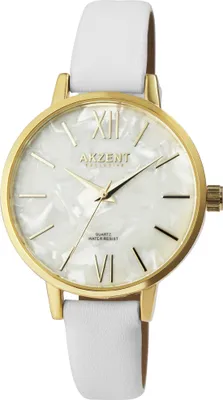 Produktbild von Akzent Exclusive Damenarmbanduhr mit Kunstlederionsband