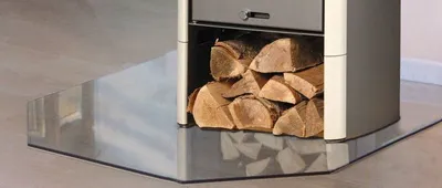 Produktbild von FireFix Bodenplatte Glas 100 x 110 cm Sechseck Funkenschutzplatte