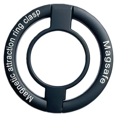 Produktbild von INF Magnetischer Handy Ringhalter, 360° Drehung, Metall Griff, MagSafe Schwarz