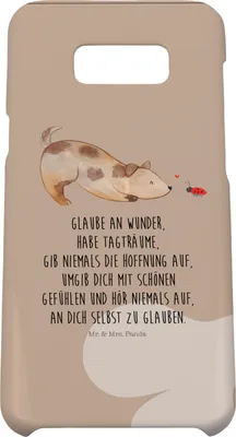 Produktbild von Mr. & Mrs. Panda Samsung Galaxy S8 plus Handyhülle  Hund Marienkäfer - Hundeglück - Geschenk, Cover, Hülle, Sprüche, Handy Case, Hunde, Positiv, Mischlinghund