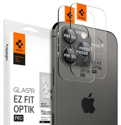 Produktbild von Spigen AGL05205, Linsenschutz, Transparent, Gehärtetes Glas, Apple, iPhone 14 Pro (6.1-inch) 2022 iPhone 14 Pro Max (6.7-inch) 2022, Box
