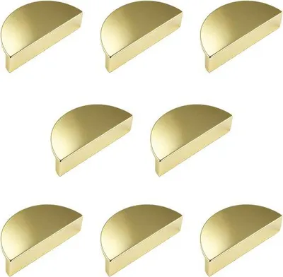 Produktbild von Famanu Möbelgriffe Halbmönaform - 8er Set in Gold