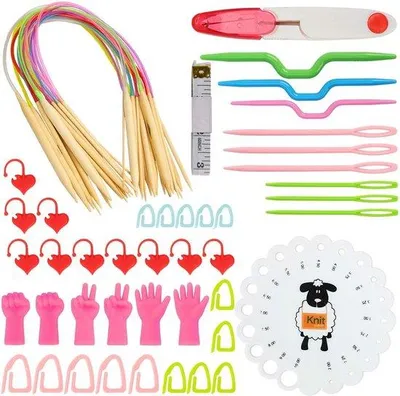 Produktbild von Bambusstricknadeln-Set 24in 2-10mm Himmelblau