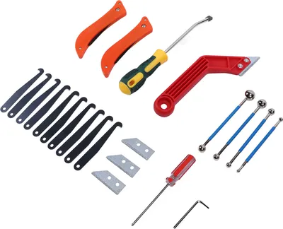 Image de Outil d'enlèvement de coulis Poignée antidérapante Lames amovibles Outils d'enlèvement de coulis pour murs et sols