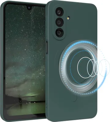 Produktbild von EAZY CASE - Silikonhülle magnetisch für Samsung Galaxy A26, Hülle Silikon, weich stoßfeste Magnet Handyhülle, Schutzhülle mit Kameraschutz, TPU Bumper in Grün