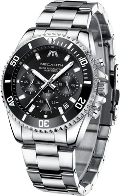 Produktbild von Herrenuhr Chronograph Edelstahl Designer Armbanduhr Herren Wasserdicht Uhren Leuchtende Analog Datum Business Uhr Elegant Geschenk für Männer