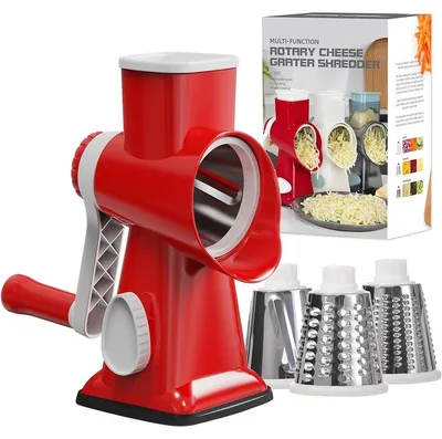 Imagen del producto de Cortador de verduras, multifuncional, de funcionamiento manual, color rojo