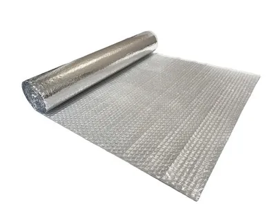 Produktbild von 1x ALU-TOP Luftpolsterfolie 120cm x 1m PET mit ALU metallisiert 4-lagig 250my