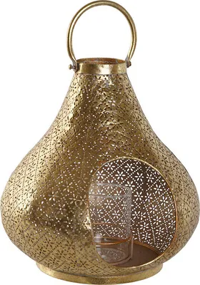Produktbild von Kerzenschale Home ESPRIT Gold Metall Kristall 25 x 25 x 26,5 cm