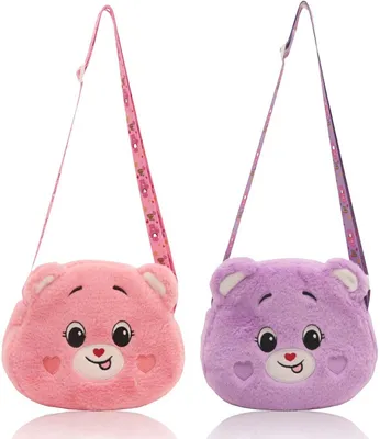 Handtaschen für Mädchen - 2-teiliges Plüschbär Crossbody