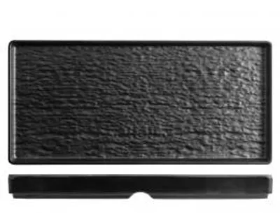 Immagine prodotto di H&H Set 3 Piatti Rettangolari Melamina Nero Cm38X18XH3,5