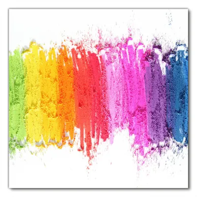 Produktbild von Wallario selbstklebende Möbelfolie/ Tischdecke für Innen und Außen, Größe: 50 x 50 cm - Regenbogenstreifen auf weißem Hintergrund - Bunter Anstrich