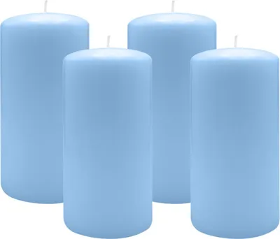 Produktbild von 2er Set Adventskranzkerzen Blue Bell Hellblau Ø 100 x 300 mm