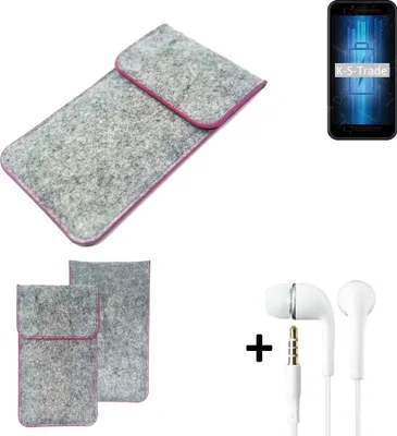 Produktbild von K-S-Trade Handy Schutz Hülle kompatibel mit Energizer Ultimate U505S Schutzhülle Handyhülle Filztasche Pouch Tasche Case Sleeve Filzhülle hellgrau