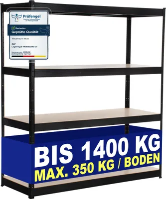 Obrázek produktu pro CLP Úložný regál 160x60x180 cm, černý